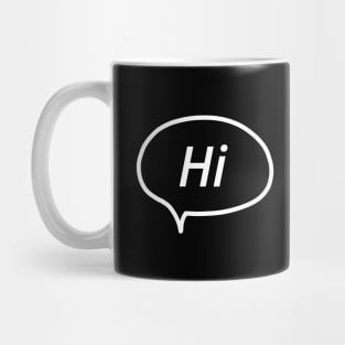 "Hi" in chat bubble Minimal Design Mug